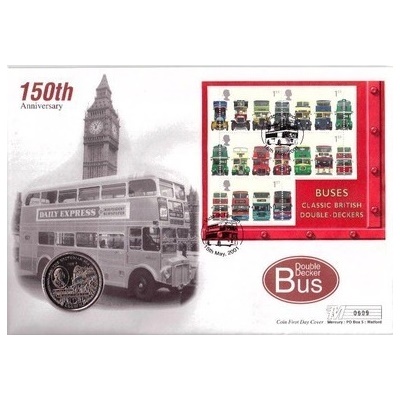 2001 1 Crown - 150th Anniversary of Double Decker Bus - Click Image to Close